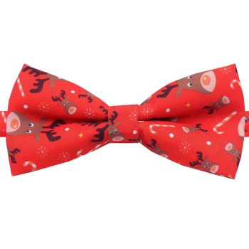 Red Rudolph Christmas Bow Tie