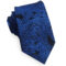 Blue with black paisley tie
