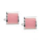 Silver with Pink Squares Cufflinks