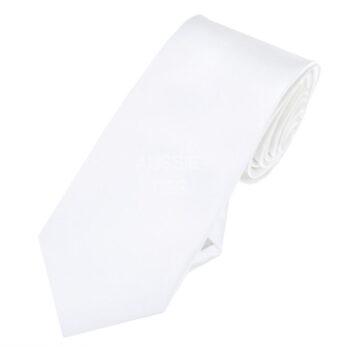 White Slim Tie
