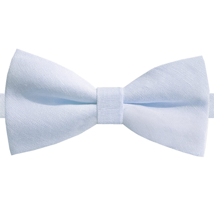 pale blue cotton bow tie