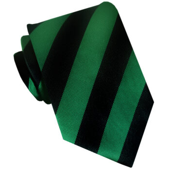 Green & Black Stripes Sports Tie