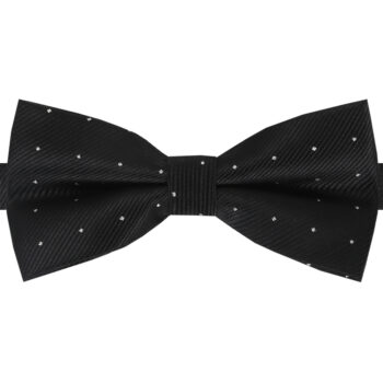 Black With Small Dots Bow Tie