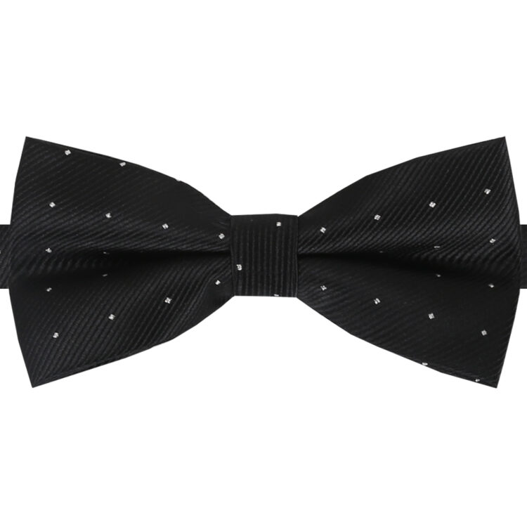 Black with Small Dots Bow Tie