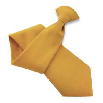 Mens Classic Gold Clip On Tie