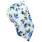 White with Blue & Lilac Flowers Men’s Slim Tie