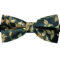 Green With Gold Floral Bow Tie